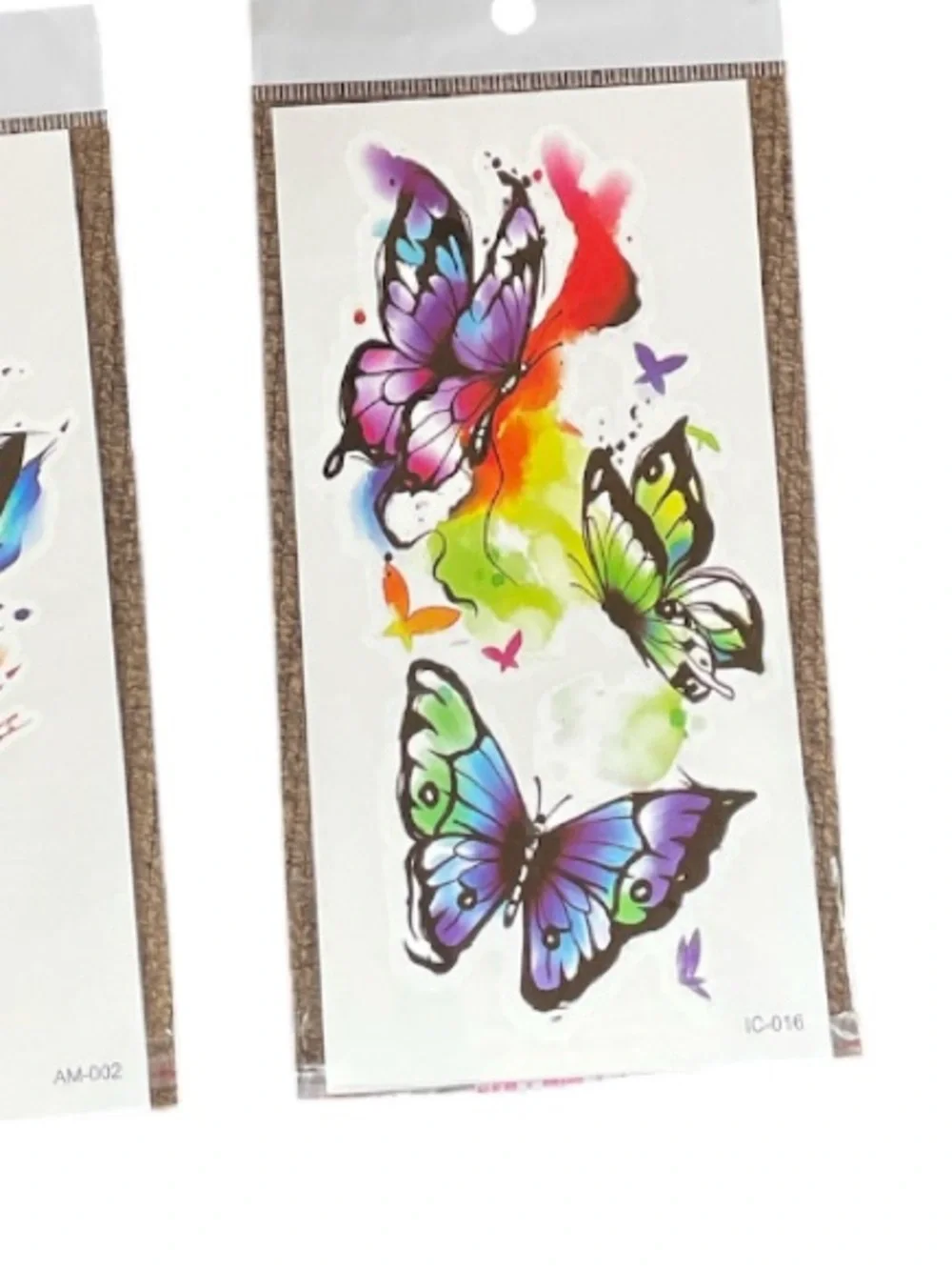 Temporary colorful large butterfly tatoos Adult Bobby art NWT